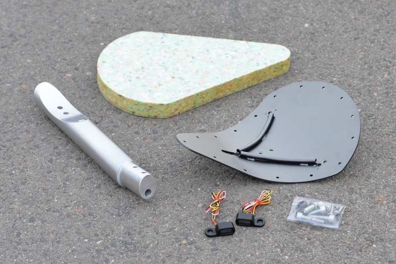 Bobber Sitz-Kit in edelstahl, Monolever